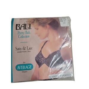 Bali Comfort Skamp Less Full Coverage Underwire Bra New  Black Size 34D